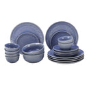 Ceramic Dinner Set | 6 Dinner Plates, 6 Small Plates, 6 Bowl & 2 Serving Bowl | Mist Blue | Set of 20