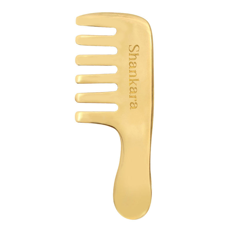 Kansa Hair Comb | Relieves Stress & Anxiety | Gold