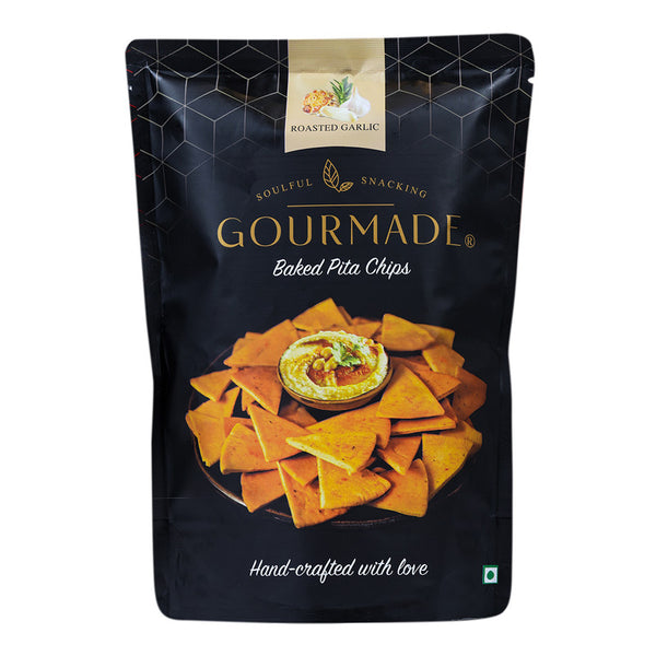 Pita Chips Snacks Combo | Roasted Garlic and Chipotle | Healthy Snack | 125 g Each | Pack of 3