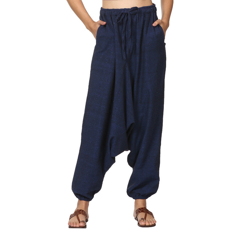 Cotton Harem Pants for Women | Dark Blue