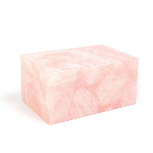 Agate Jewellery Utility Box | Rose Quartz | Pink