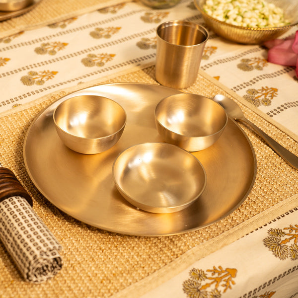 Kansa Thali Set of 24 | 144 Pieces | 11 inches | Boost Immunity