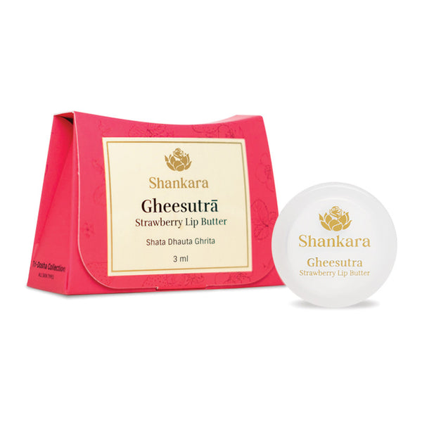 Strawberry Lip Butter | Gheesutra | Soothes, Dry & Chapped Lips | 3 ml