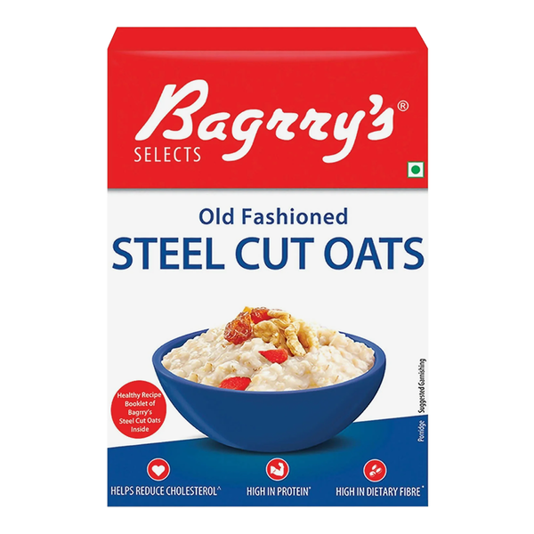 Bagrry's Steel Cut Oats | High in Dietary Fibre & Protein | Helps Reduce Cholesterol | 500 g