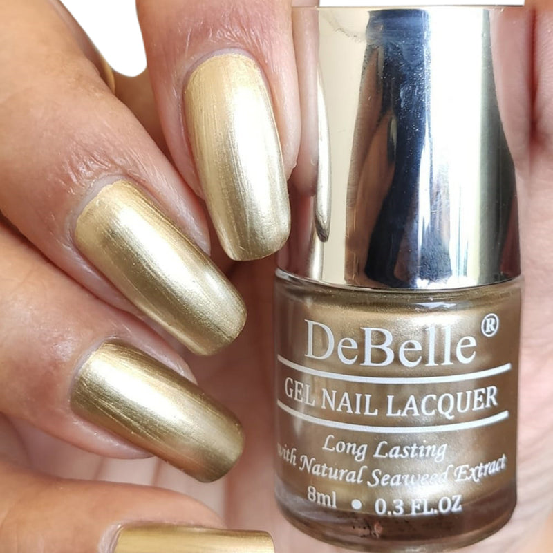 Gel Nail Polish | Vegan | Chrome Metallic Bright Gold | 8 ml