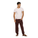 Cotton Jogger Pants for Men | Maroon | Front Pocket
