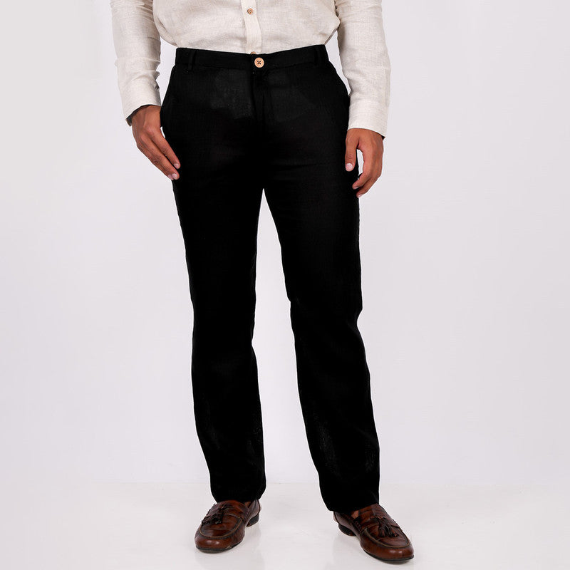 Black Linen Pants for Men