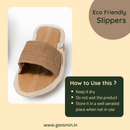 Unisex Indoor Slippers | Banana Bark Cotton & Jute | Open Toe