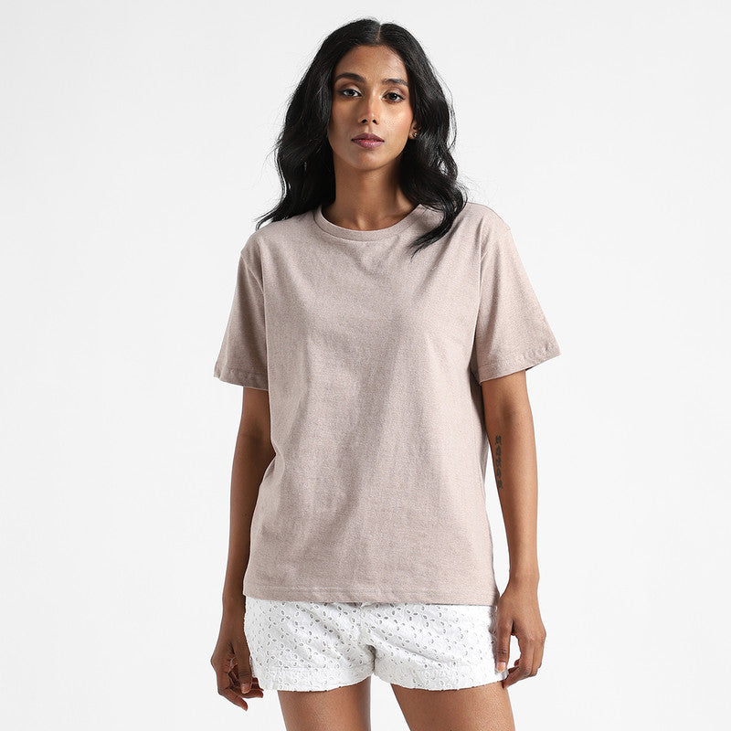 Organic Cotton T-Shirt for Women | Natural Dyed | Soil Brown