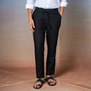 Black Linen Trouser Pants for Men