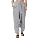 Cotton Harem Pants for Women | Melange Grey | Stripes