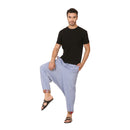 Cotton Harem Pants for Men | Lavender Blue | Tribal Print