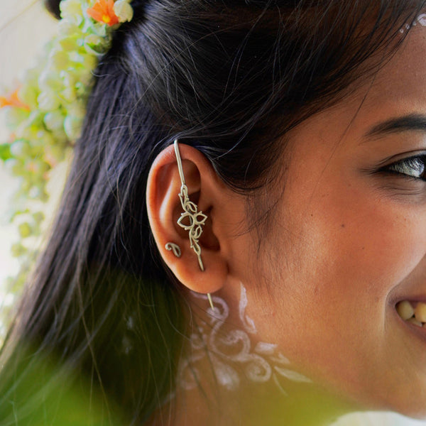 92.5 Silver Earcuff for Women | Aparajita | Single Piece.