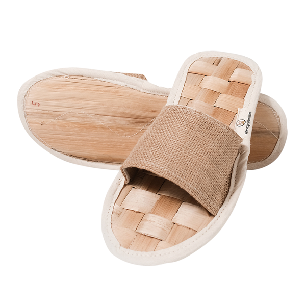 Unisex Indoor Slippers | Cotton & Jute | Open Toe