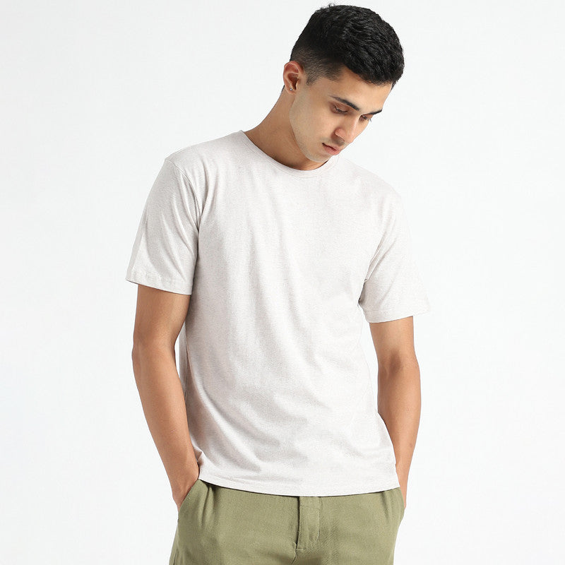 Organic Cotton T-Shirt for Men | Natural Dyed | Grey Melange