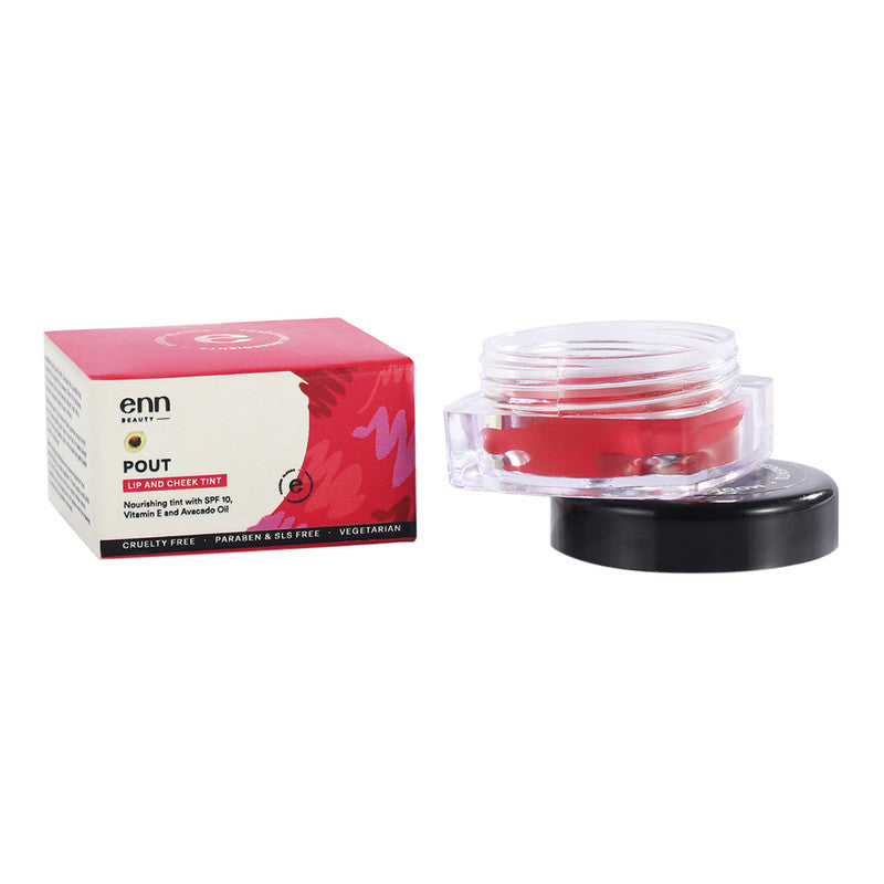 Pout Lip & Cheek Tint | 3 in 1 | Avocado Oil and Vitamin E | Passion Pink | 5 g