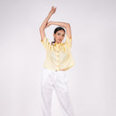 Linen Shirt for Women | Yellow | Drop Shoulder