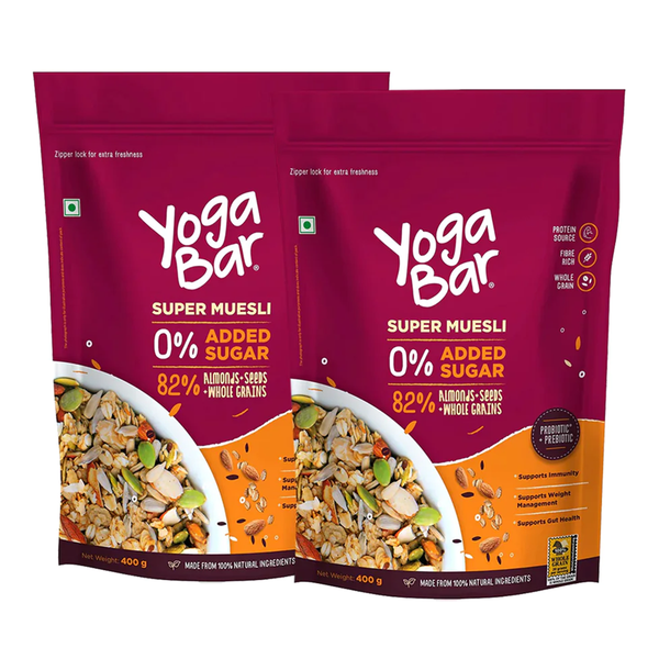 Yoga Bar Muesli | Sugar Free | 400 g | Pack of 2