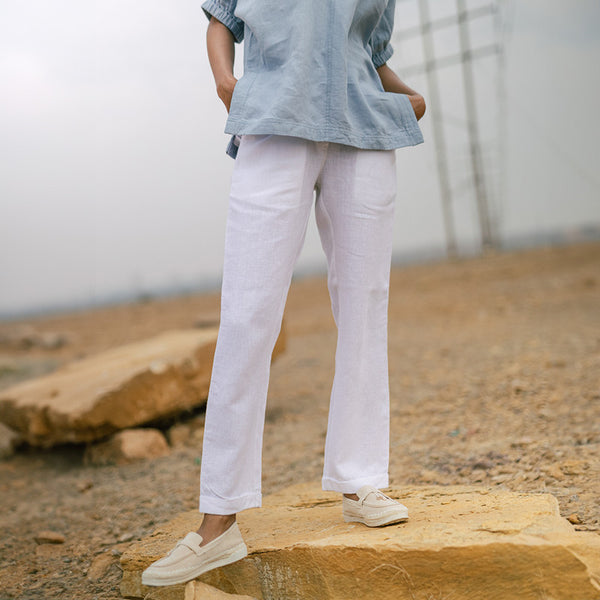 Linen Trouser for Women | White