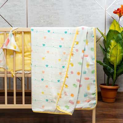 Organic Cotton Baby Blanket | Yellow