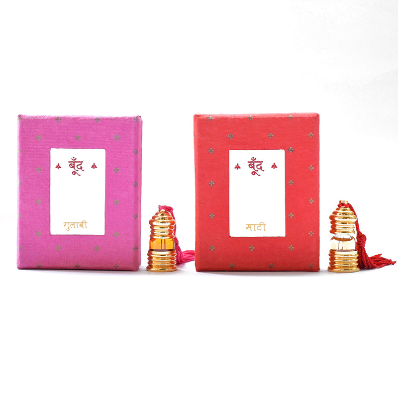 Gifts for Women | Petrichor Attar Perfume | Maati & Gulabi | Rain smell Perfume | Set of 2