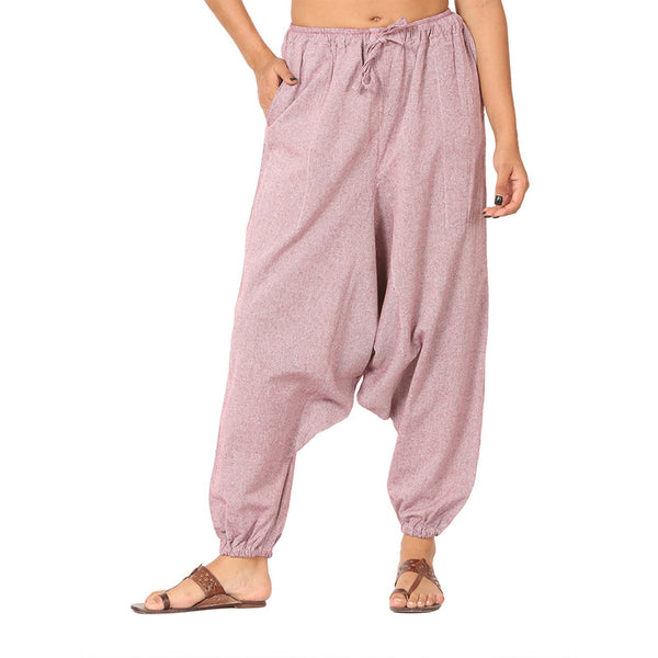 Cotton Harem Pants for Women | Wine