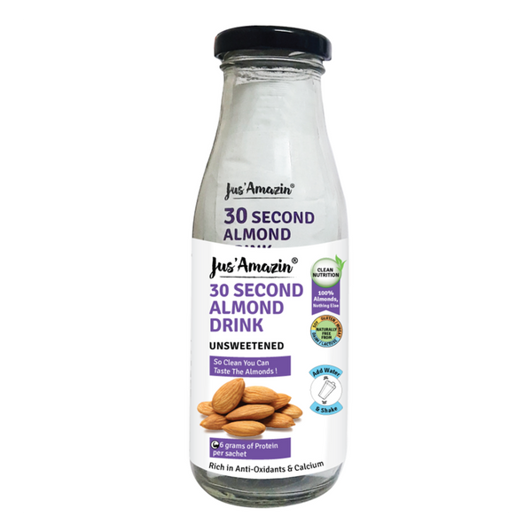 30 Seconds Almond Drink | Unsweetened | 6g Protein Per Sachets | Rich In Anti-Oxidants & Calcium | 5 x 25g Sachets | 125 g