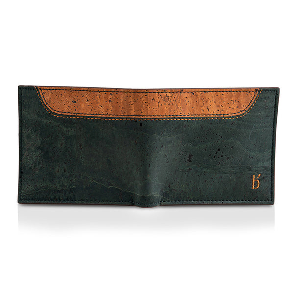 Cork Bi-Fold Wallet for Men | Green