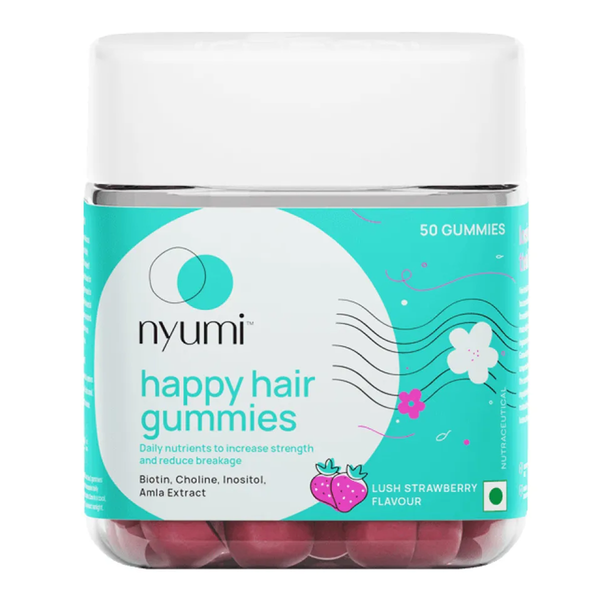 Nyumi Hair Gummies | Reduces Hairfall & Delays Greying | 50 Gummies