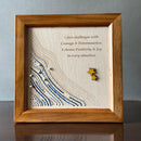 Wooden Affirmation Frame | Courage | Brown