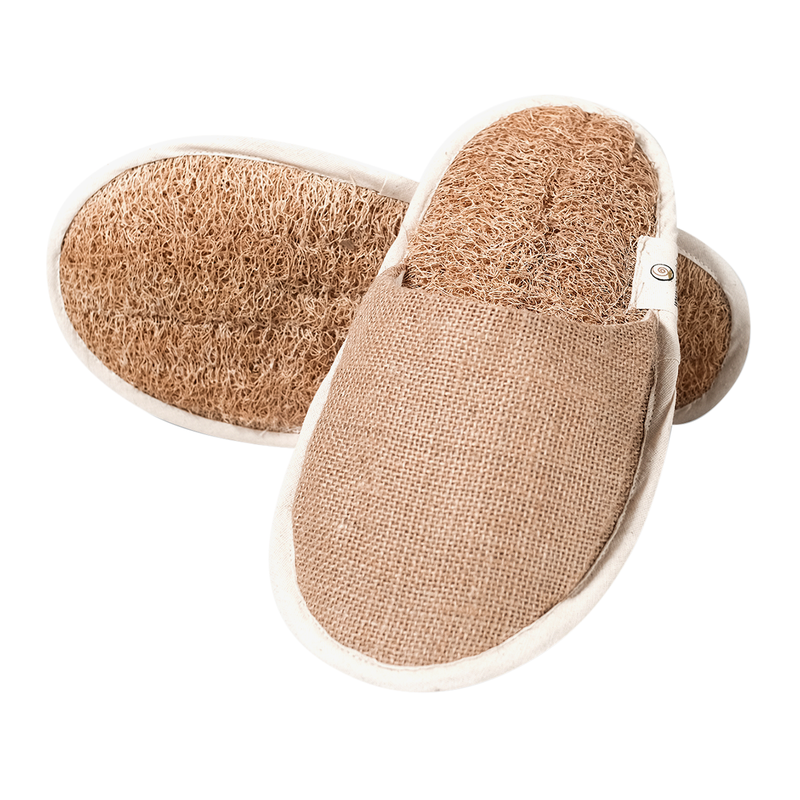 Unisex Indoor Slippers | Loofah Cotton & Jute | Closed Toe