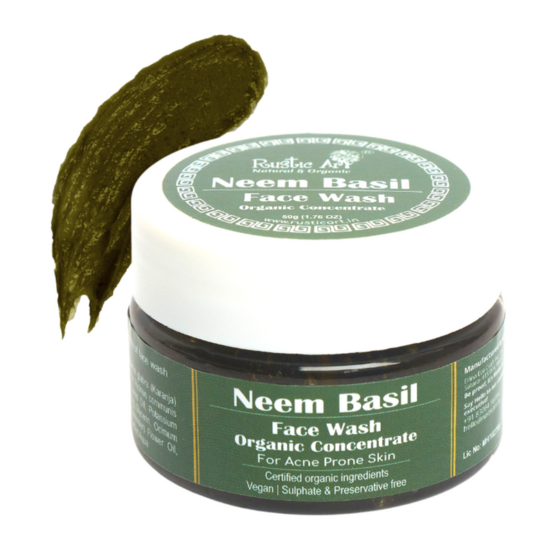 Organic Neem Basil Face Wash Concentrate | 50 g