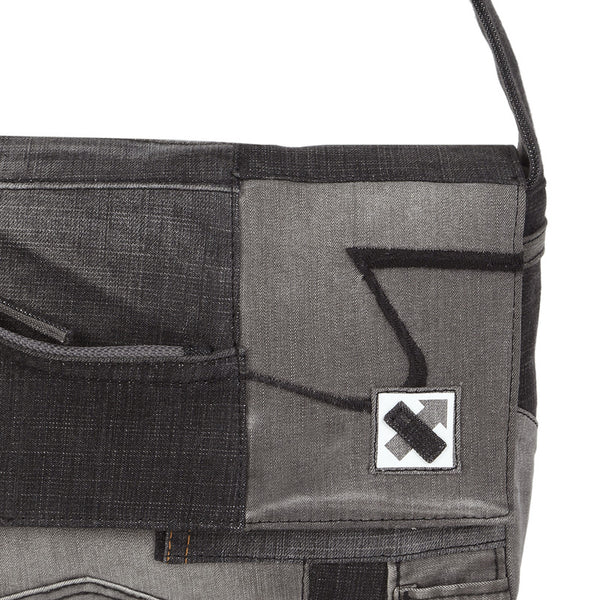 Denim Shoulder Bag | Black & Grey