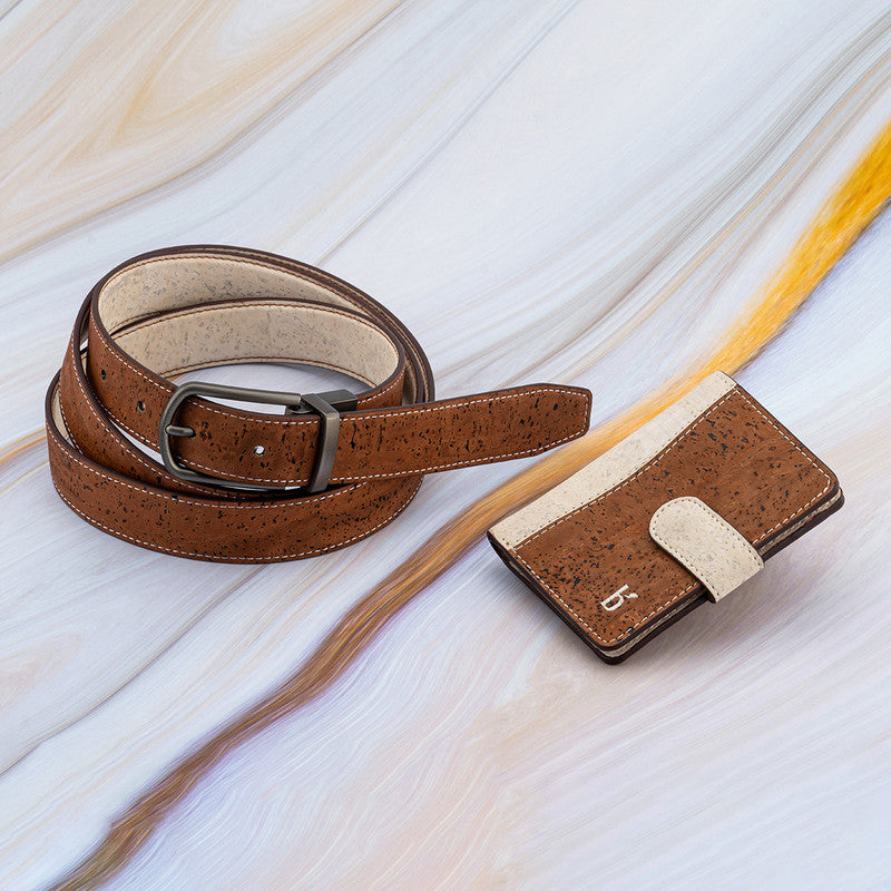 Gift Hampers for Women | Cork Belt & Wallet | Cinnamon