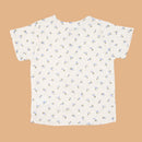 Cotton Kurta Shirt with Resort Short | Blue & White