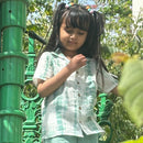 Cotton Kurta Shirt with Short for Kids | Sea Weed