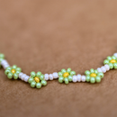Handmade Bracelet for Women | Recyclable Glass Beads | White & Green
