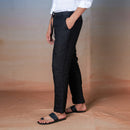 Black Linen Trouser Pants for Men