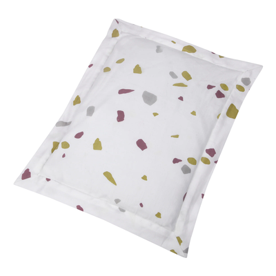 Mustard Seed Pillow for Baby | Organic Cotton & Natural Dyes | Printed | White.