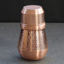 Copper Lotus Water Jar | 1 Litre | Light Brown