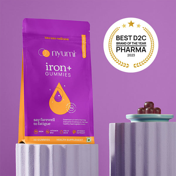 Iron Gummies | Folic Acid & Vitamin B12 | Reduces Tiredness & Fights Anaemia | 30 Gummies