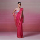 Linen Saree | Pink & Copper