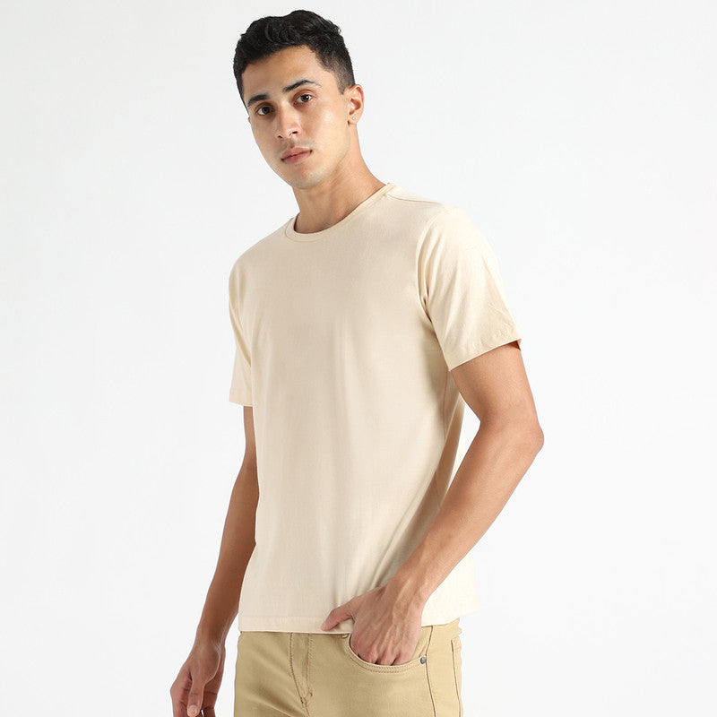 Organic Cotton T-Shirt for Men | Natural Dyed | Rust Cream