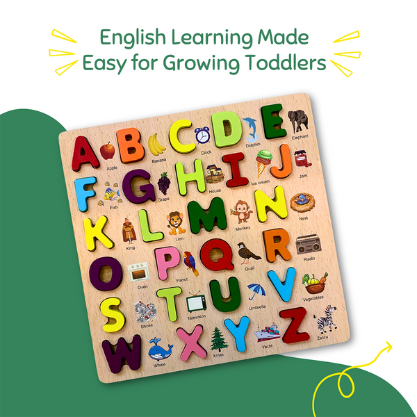 Capital Alphabets Fun Learning Wooden Board