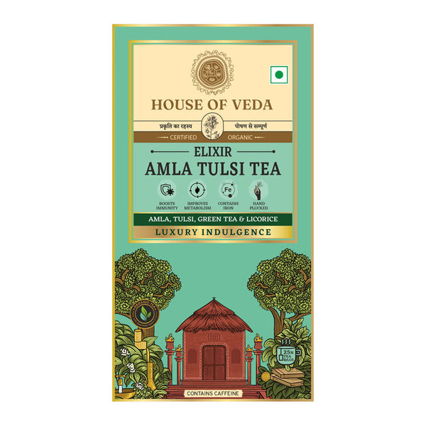 Amla Tulsi Tea | Green Tea & Licorice | Boosts Immunity | Improves Metabolism | 25 Sachets