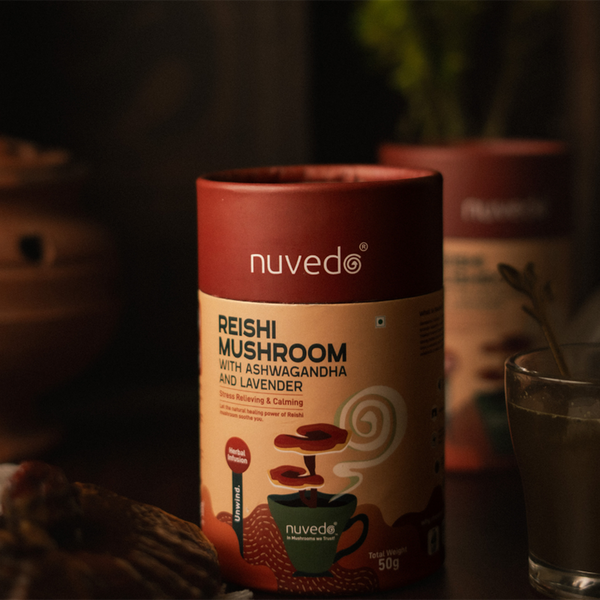 Reishi Mushroom Dual Extract | Ashwagandha & Lavender | Stress Relieving & Calming | 50 g