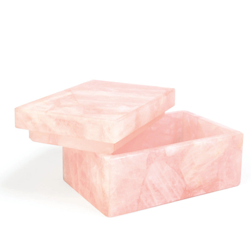 Agate Jewellery Utility Box | Rose Quartz | Pink