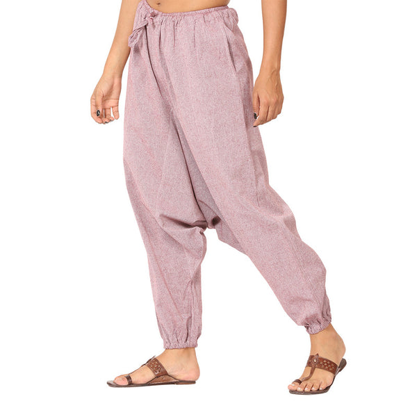 Cotton Harem Pants for Women | Wine