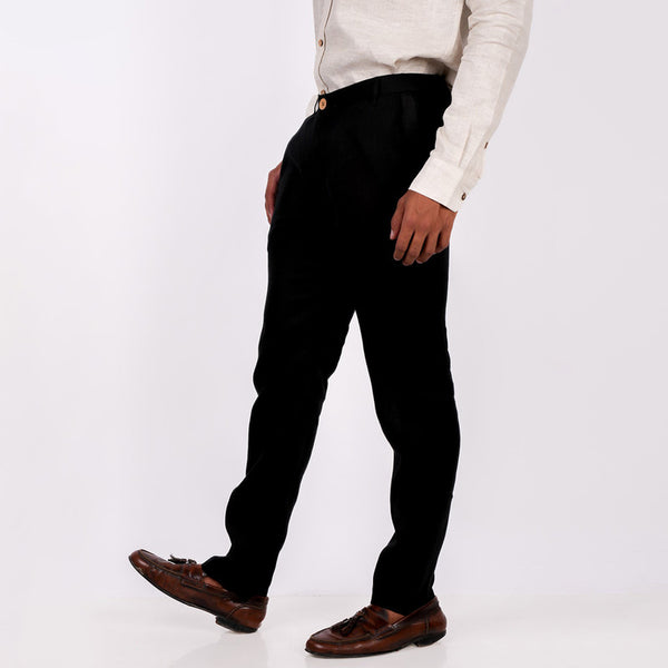 Black Linen Pants for Men