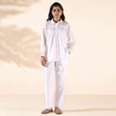 Cotton Co Ord Set for Women | White